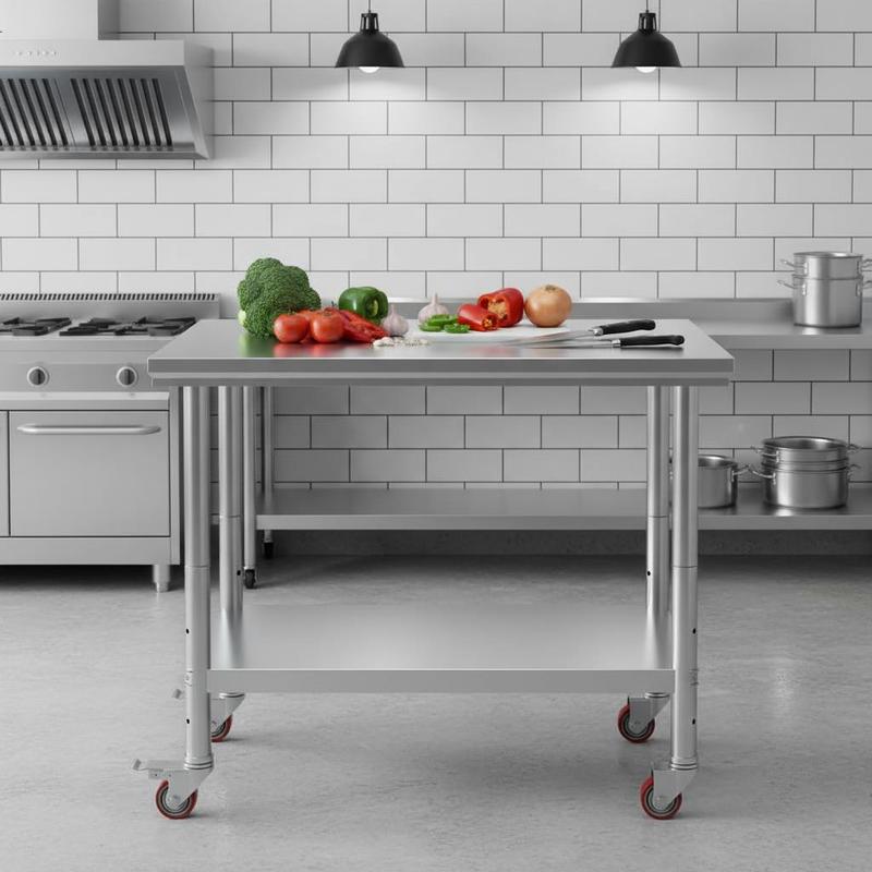 Commercial Kitchen Prep Table - Stainless Steel Work Table 35 x