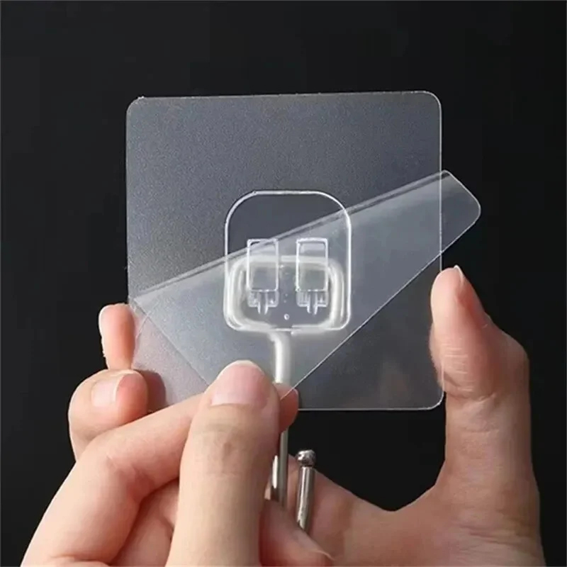 Commercial Kitchen Organiser - 20/10PCS Hook Self-Adhesive PVC Stainless Steel