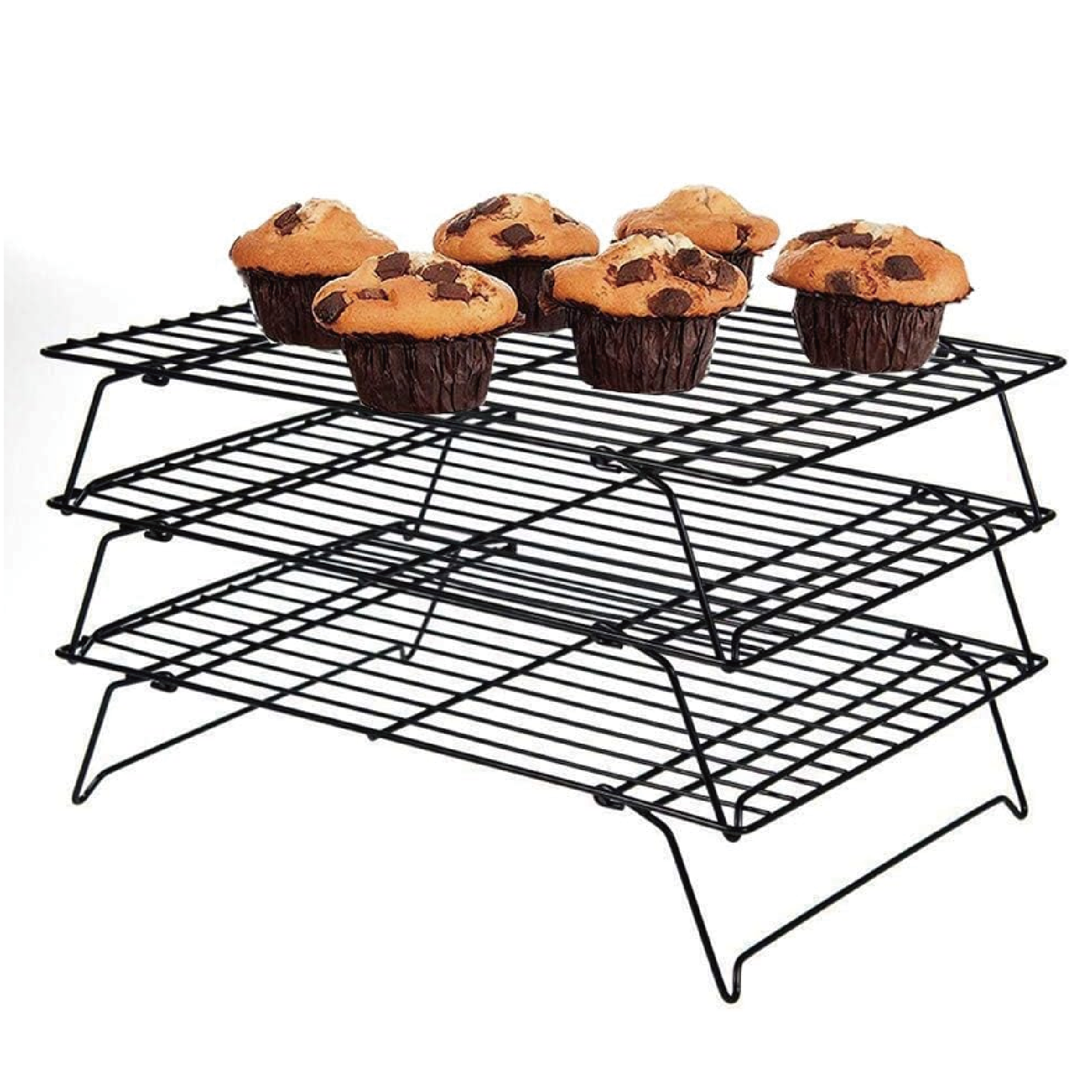 Commercial Kitchen Items - 3-Tier Cooling Racks, Stackable Baking Rack