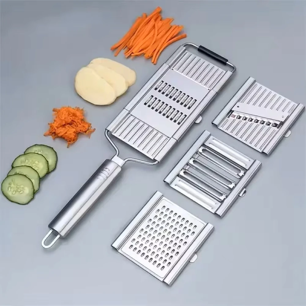 Commercial Potato Peeler - 4 in1 Vegetable Slicer Stainless Steel