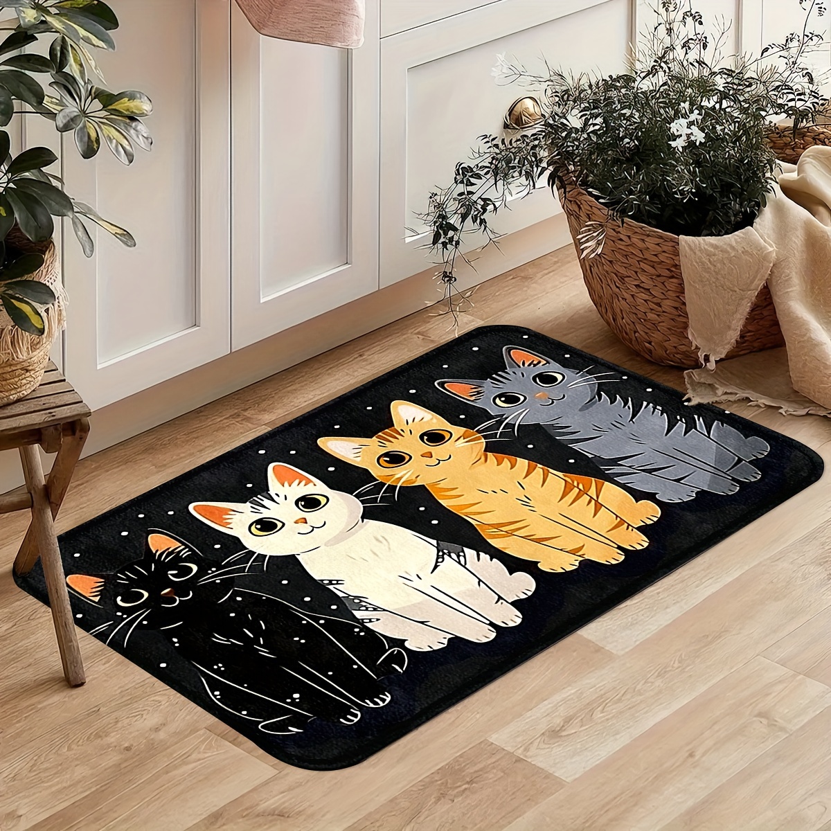 VIKAMA 1pc Cute Kitten Patter  - مراجعة Kitchen Flooring Commercial وسعره