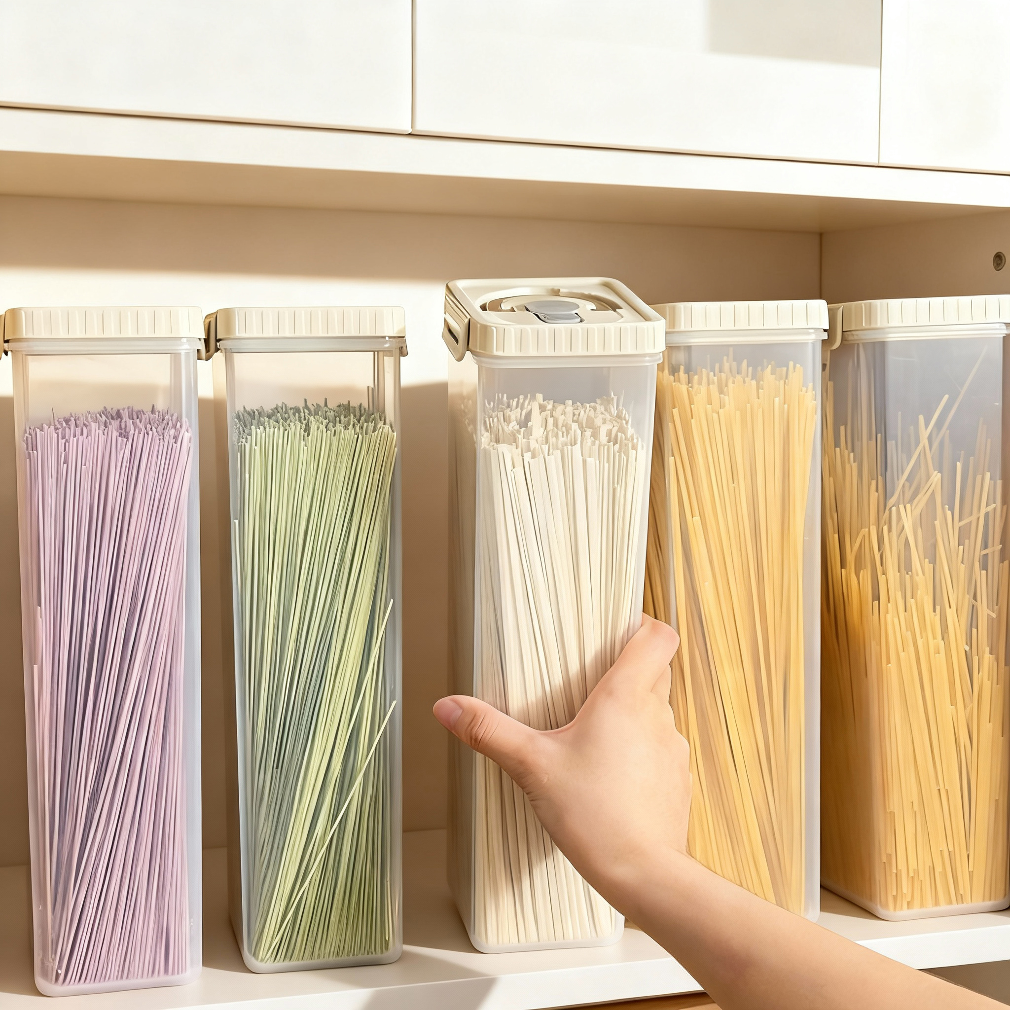 Noodles Sealed Storage Box Wit - مراجعة Commercial Kitchen Utensil Organizer وسعره