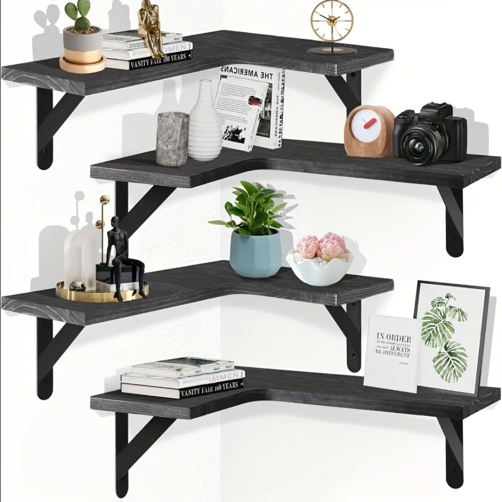 Natural Wood Grain Floating Sh - مراجعة Commercial Kitchen Organiser وسعره
