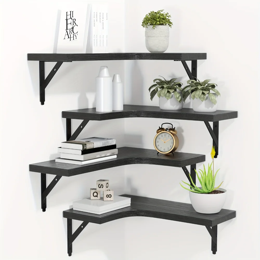 Natural Wood Grain Floating Sh - مراجعة Commercial Kitchen Organiser وسعره