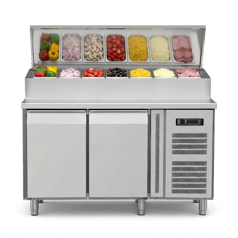 OEM Counter Fridge Sandwich Pr - مراجعة Commercial Kitchen Prep Table وسعره