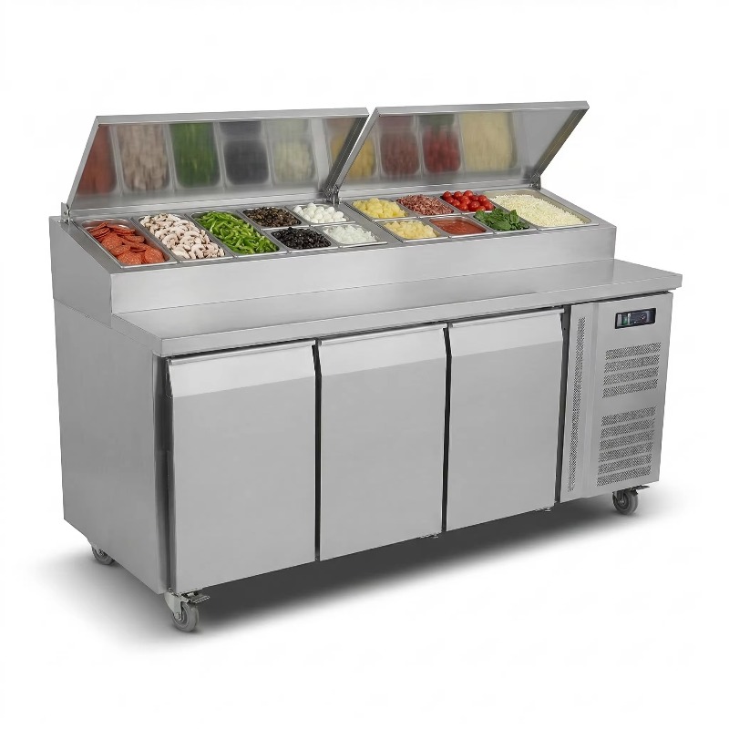 OEM Counter Fridge Sandwich Pr - مراجعة Commercial Kitchen Prep Table وسعره