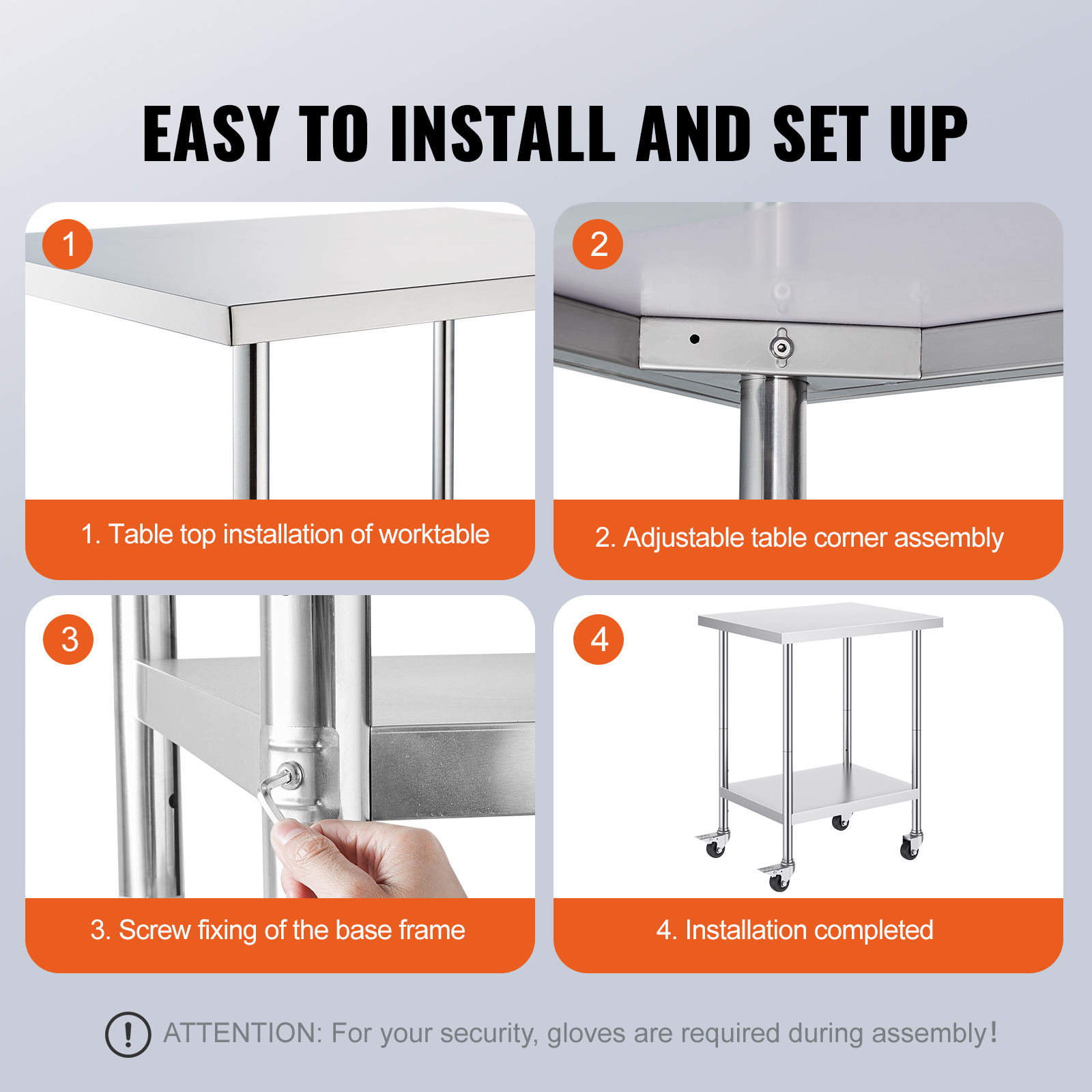 SucceBuy Stainless Steel Work  - مراجعة Commercial Kitchen Prep Table وسعره