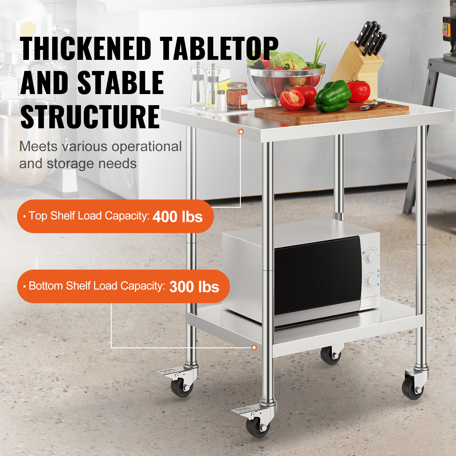 SucceBuy Stainless Steel Work  - مراجعة Commercial Kitchen Prep Table وسعره