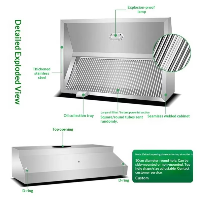 Commercial Customizable Kitche - مراجعة Commercial Exhaust Hood وسعره