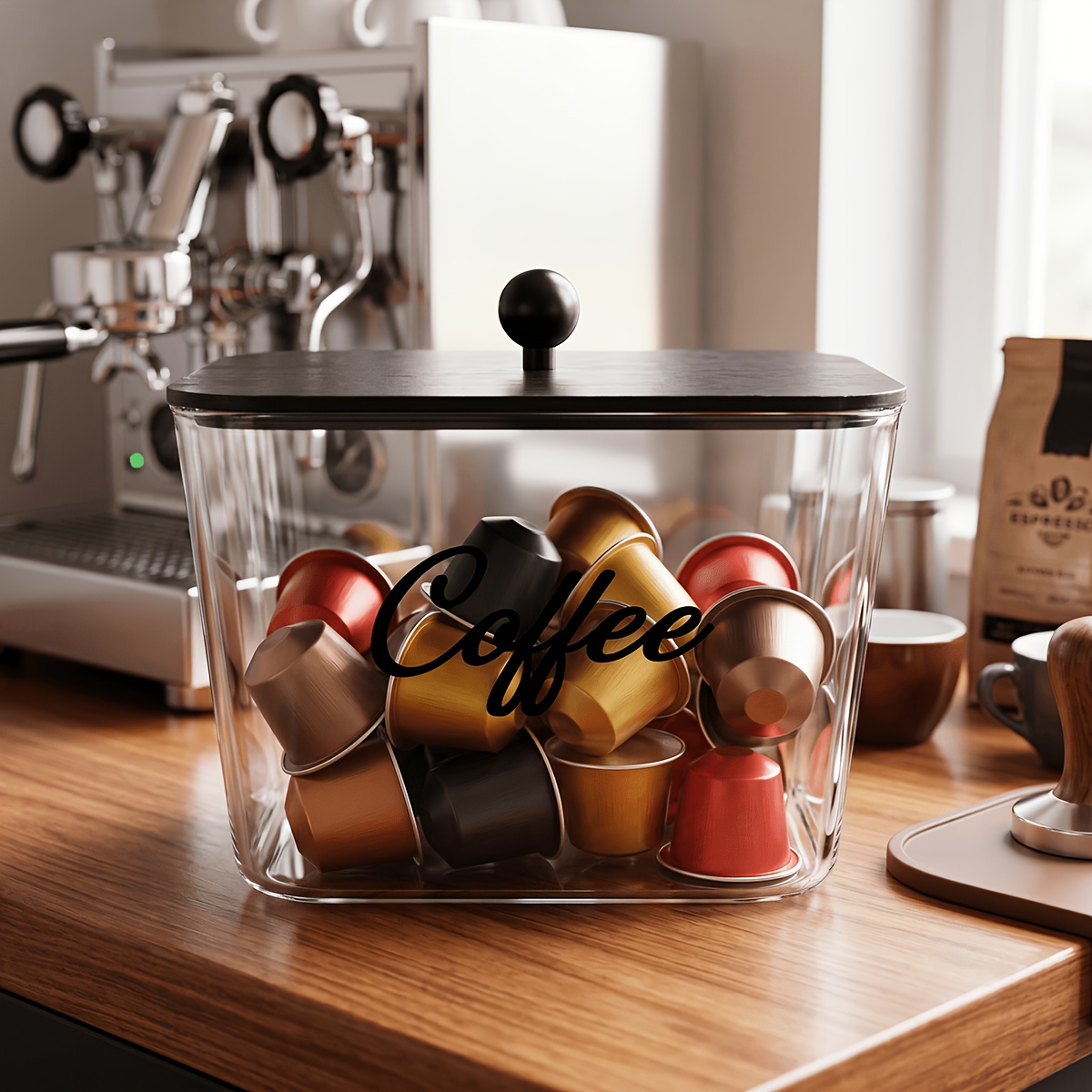 Coffee Pod Holder with Lids Pl - مراجعة Commercial Kitchen Organiser وسعره