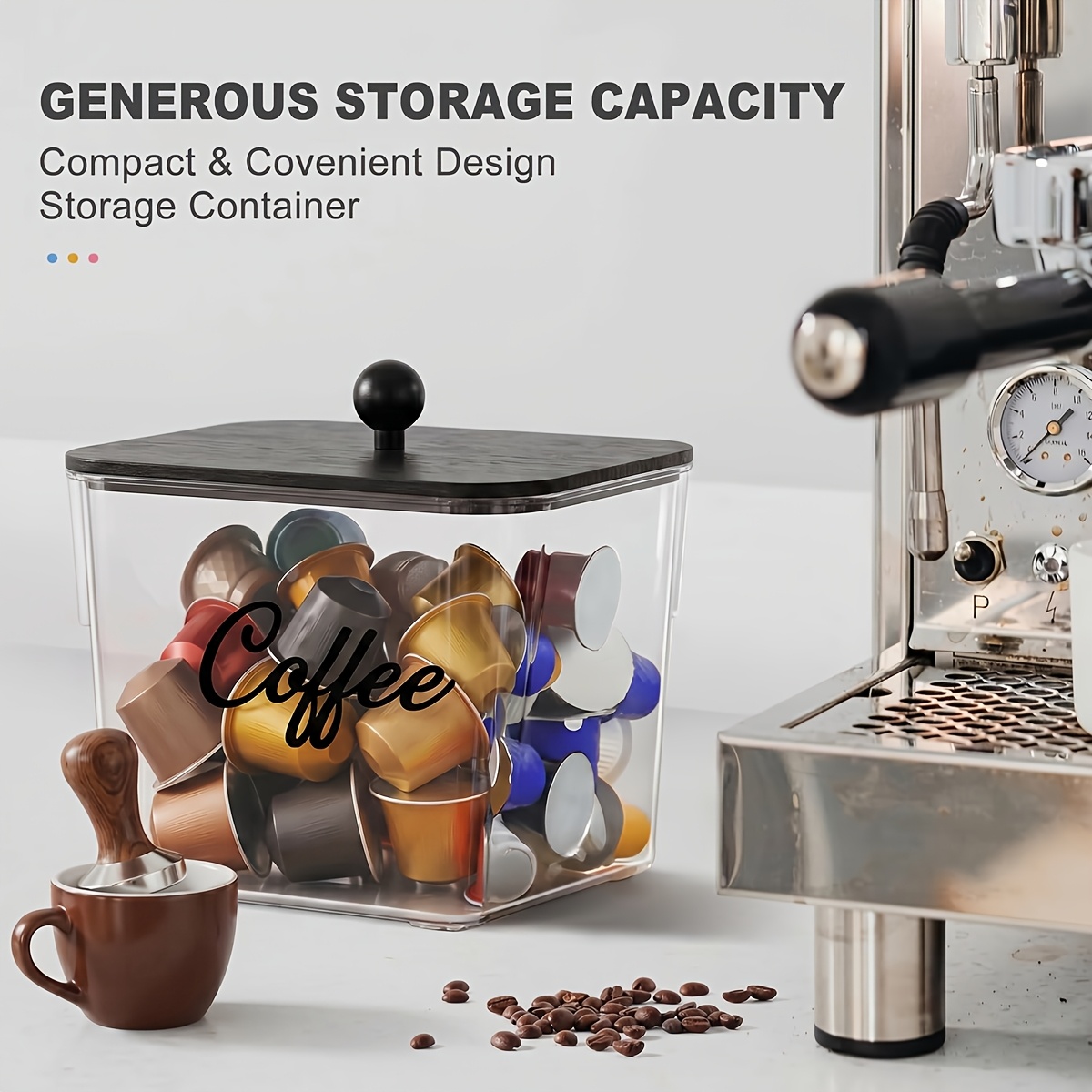 Coffee Pod Holder with Lids Pl - مراجعة Commercial Kitchen Organiser وسعره