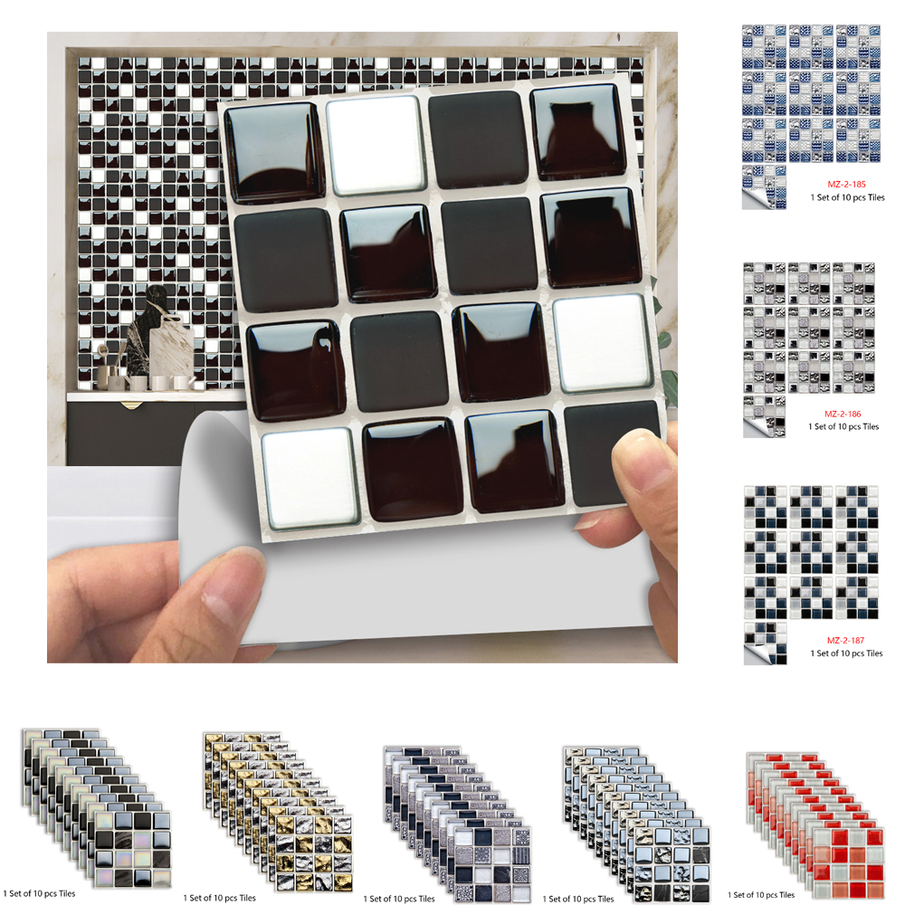 Black & White Marble Mosaic Ti - مراجعة Commercial Kitchen Tiles وسعره
