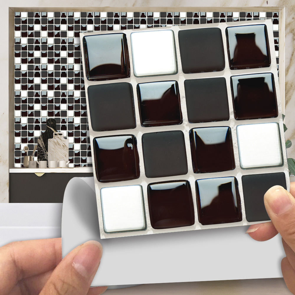 Black & White Marble Mosaic Ti - مراجعة Commercial Kitchen Tiles وسعره