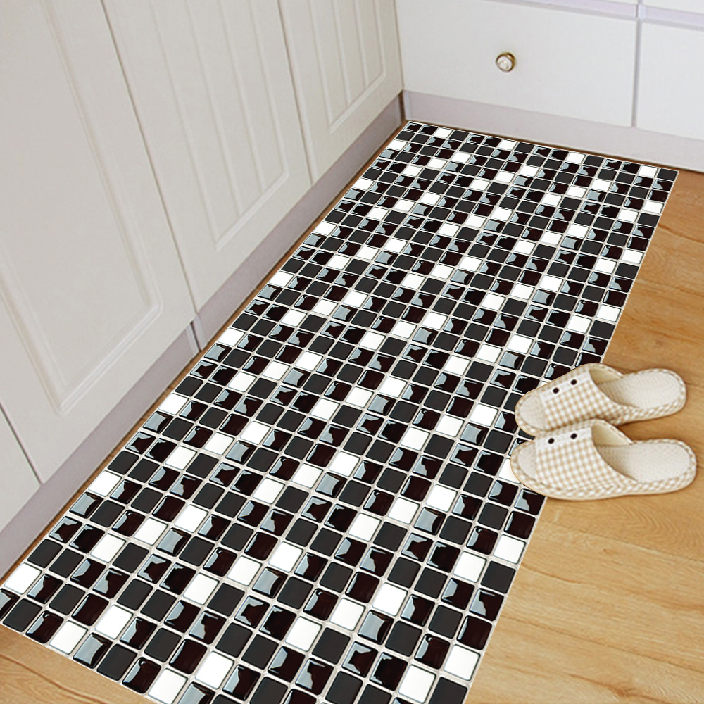 Black & White Marble Mosaic Ti - مراجعة Commercial Kitchen Tiles وسعره