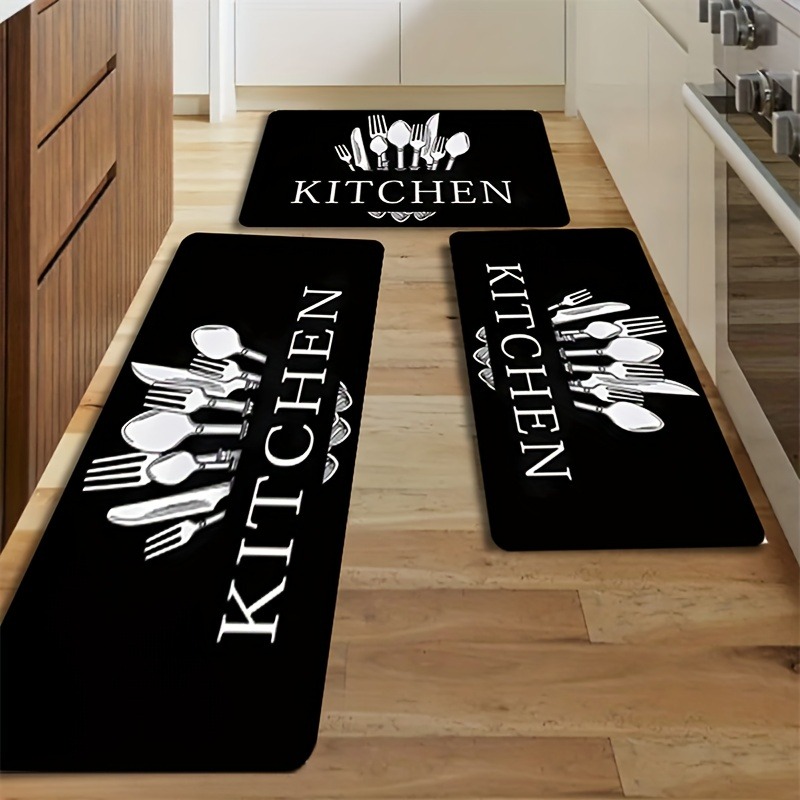 1 Piece Black Kitchen Floor Ma - مراجعة Kitchen Flooring Commercial وسعره