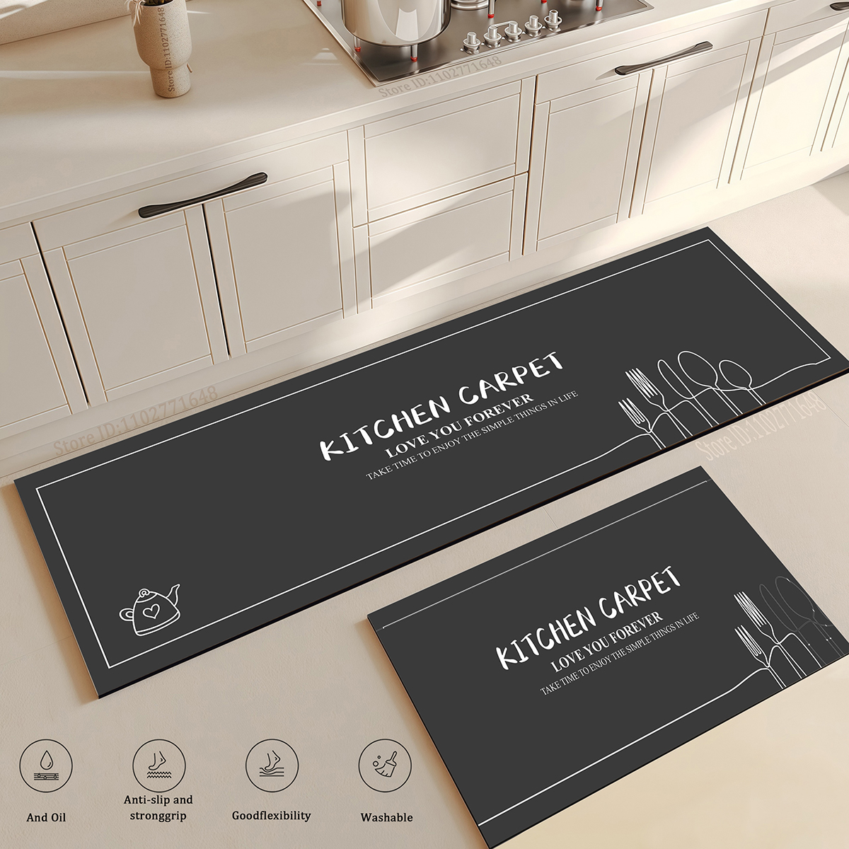 Kitchen Corner Floor Mat  Wate - مراجعة Kitchen Flooring Commercial وسعره