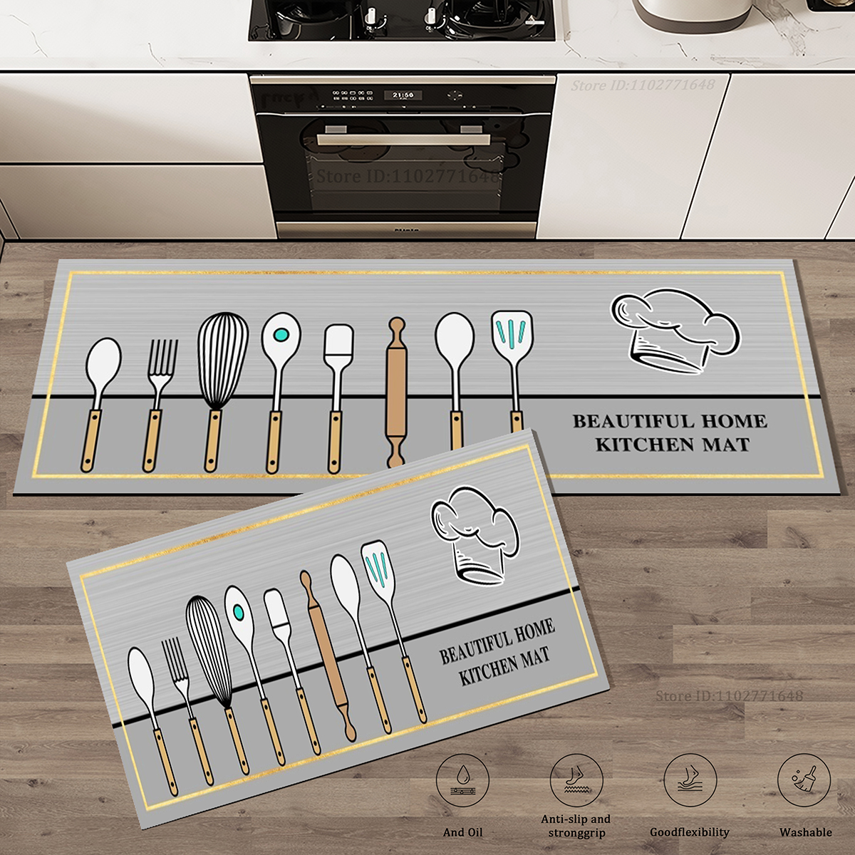 Kitchen Corner Floor Mat  Wate - مراجعة Kitchen Flooring Commercial وسعره