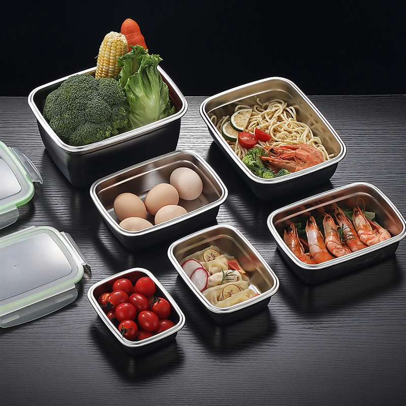 304 Stainless Steel Lunch Box  - مراجعة Commercial Kitchen Utensil Organizer وسعره