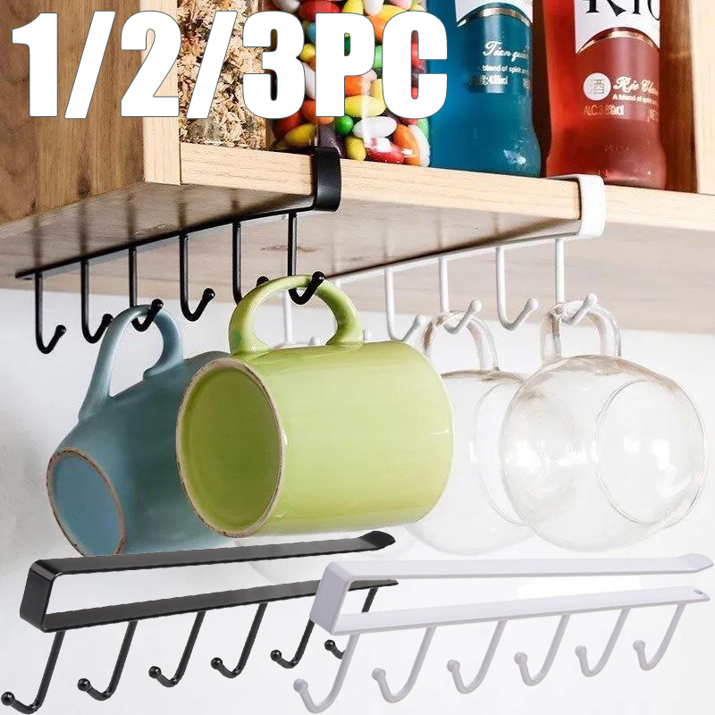 1/2/3PC 6 Hooks Kitchen Cabine - مراجعة Commercial Kitchen Organiser وسعره