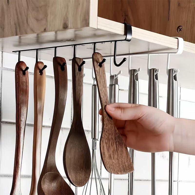 1/2/3PC 6 Hooks Kitchen Cabine - مراجعة Commercial Kitchen Organiser وسعره