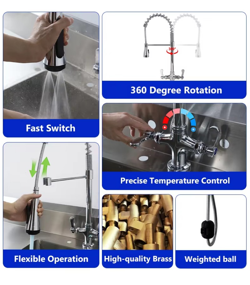 High-quality classic hotel pul - مراجعة Commercial Quality Kitchen Faucet وسعره