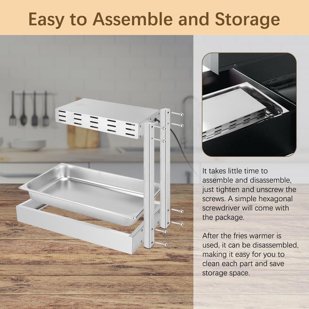 French Fry Warmer, Commercial  - مراجعة Commercial Kitchen Parts & Service وسعره
