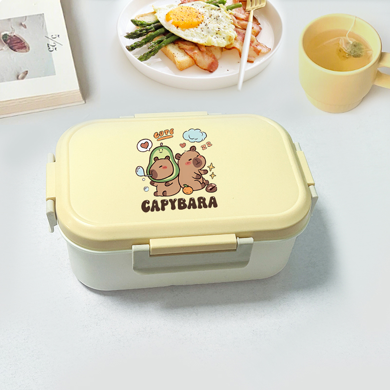 Capybara Bento Lunch Box Carto - مراجعة Commercial Kitchen Utensil Organizer وسعره